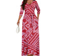 Island rose wrap maxi dress