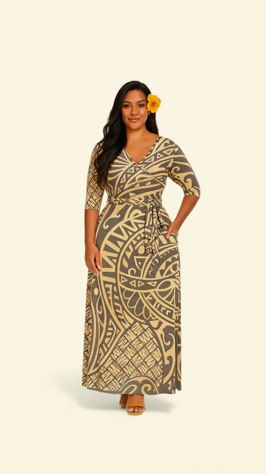 HERITAGE GLOW WRAP DRESS
