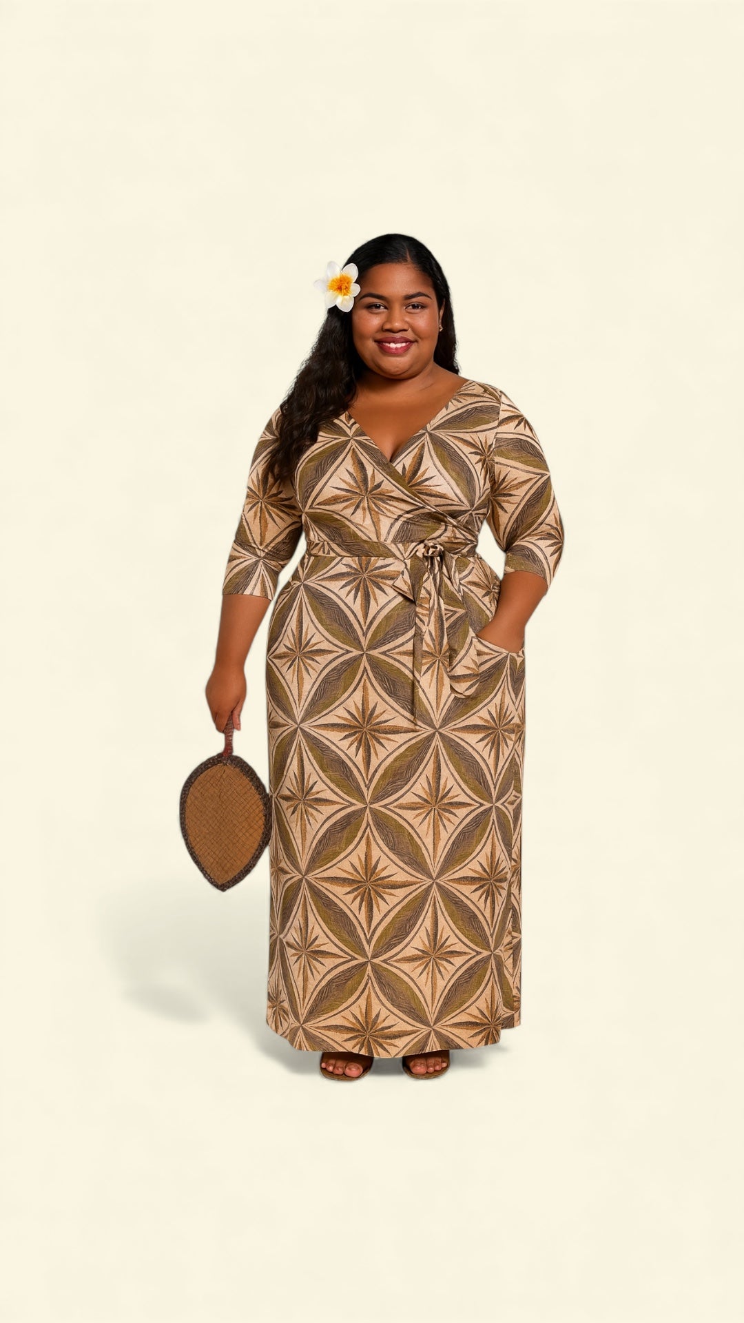 ISLAND FLOWER BLOOM WRAP DRESS